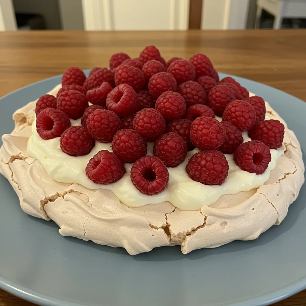 Baiser Himbeer Dessert
