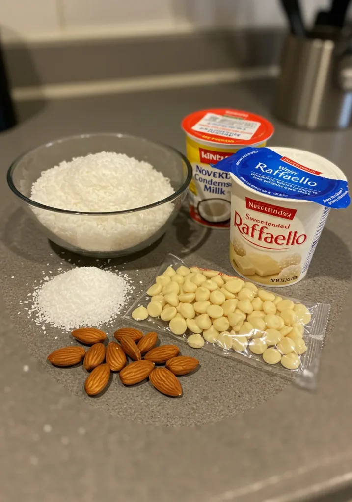 Zutaten für die Raffaello Creme