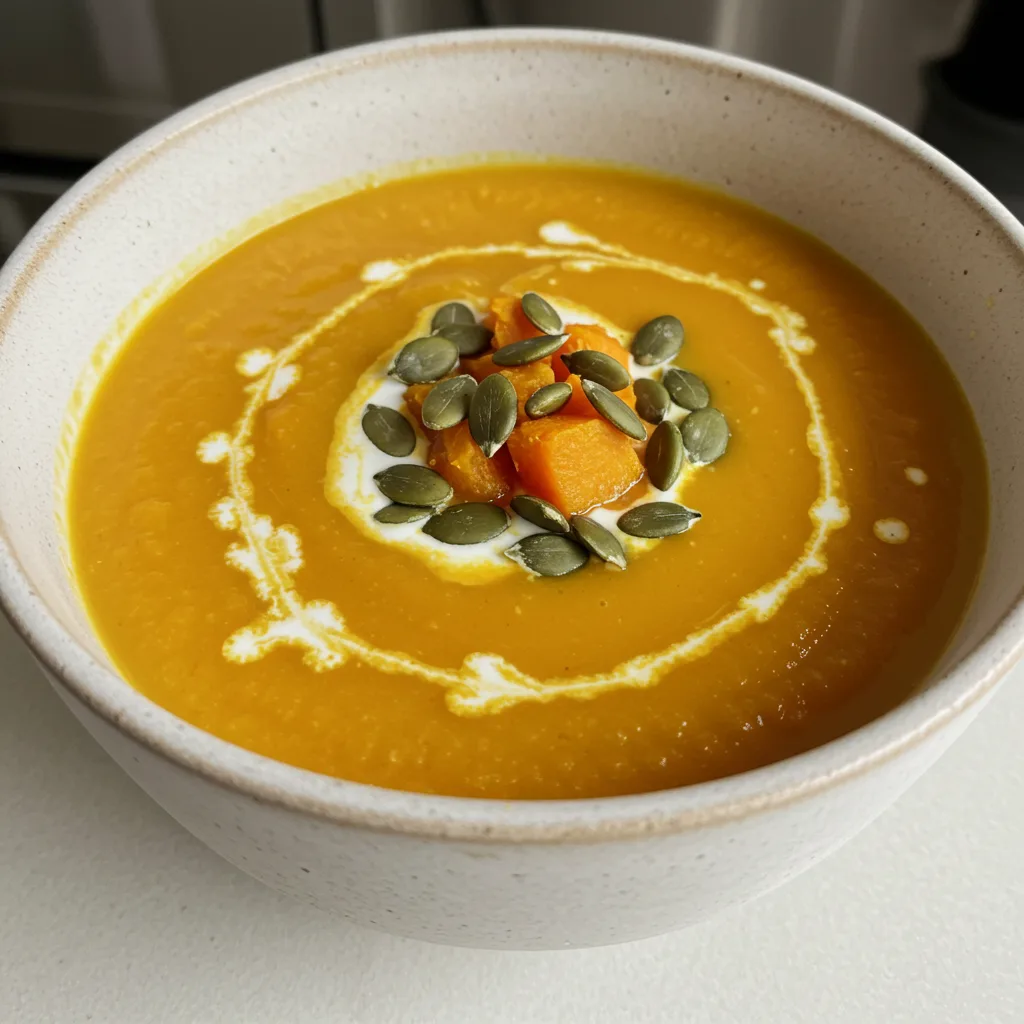 Schritt-für-Schritt-Anleitung fur Kürbissuppe Butternut