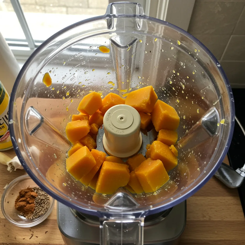 Schritt-für-Schritt-Anleitung fur Kürbissuppe Butternut