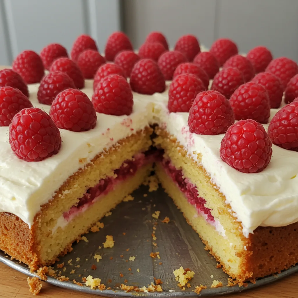 Klassische Mascarpone-Himbeer-Torte
