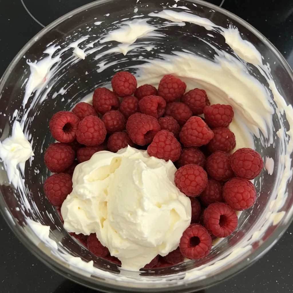 Schritt Himbeer Dessert Mascarpone