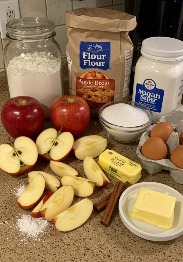 Die Zutaten für das perfekte Apfelbrot Rezept
