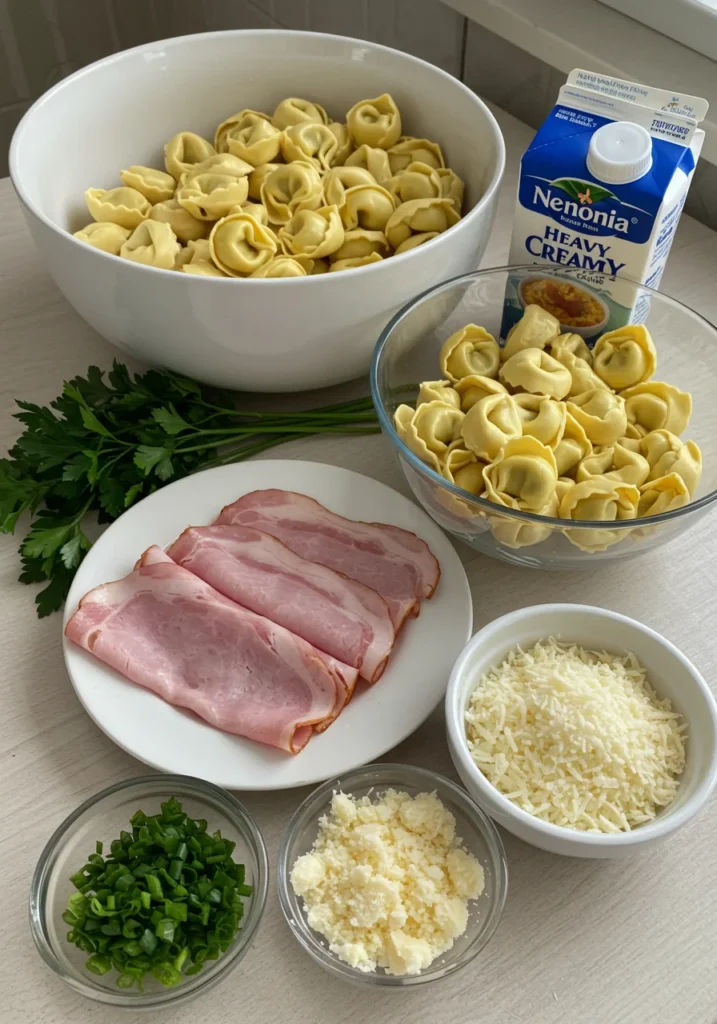 Zutaten für die perfekte Tortellini Schinken Sahne Soße