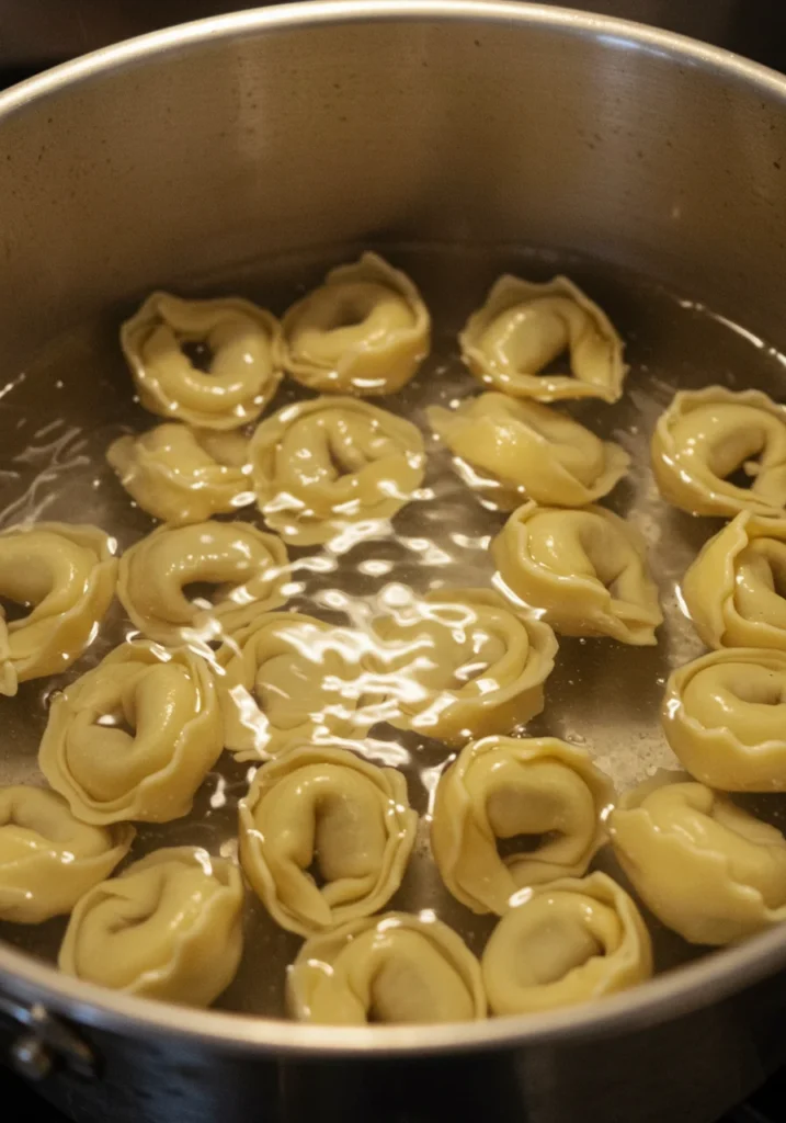 Schritt-für-Schritt-Anleitung Tortellini Schinken Sahne Soße