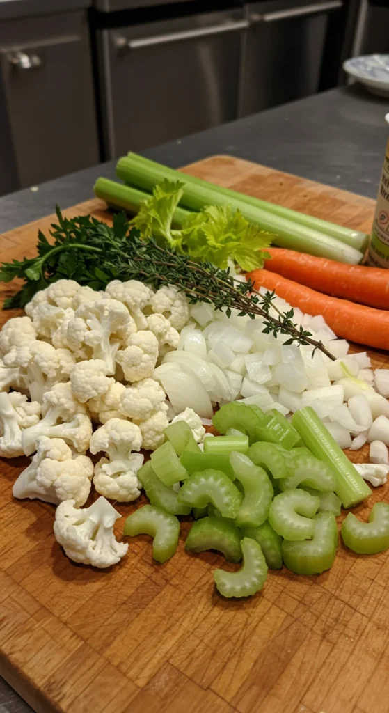 Zutaten für die perfekte Blumenkohlsuppe – einfach & alltagstauglich