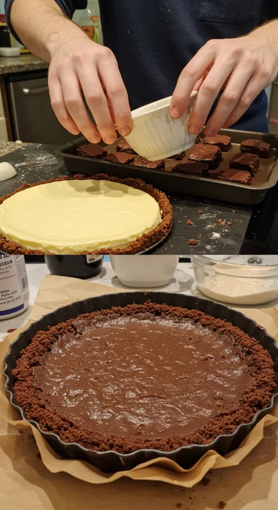 Schritt-für-Schritt-Anleitung: So gelingt der perfekte brownie and cheesecake.