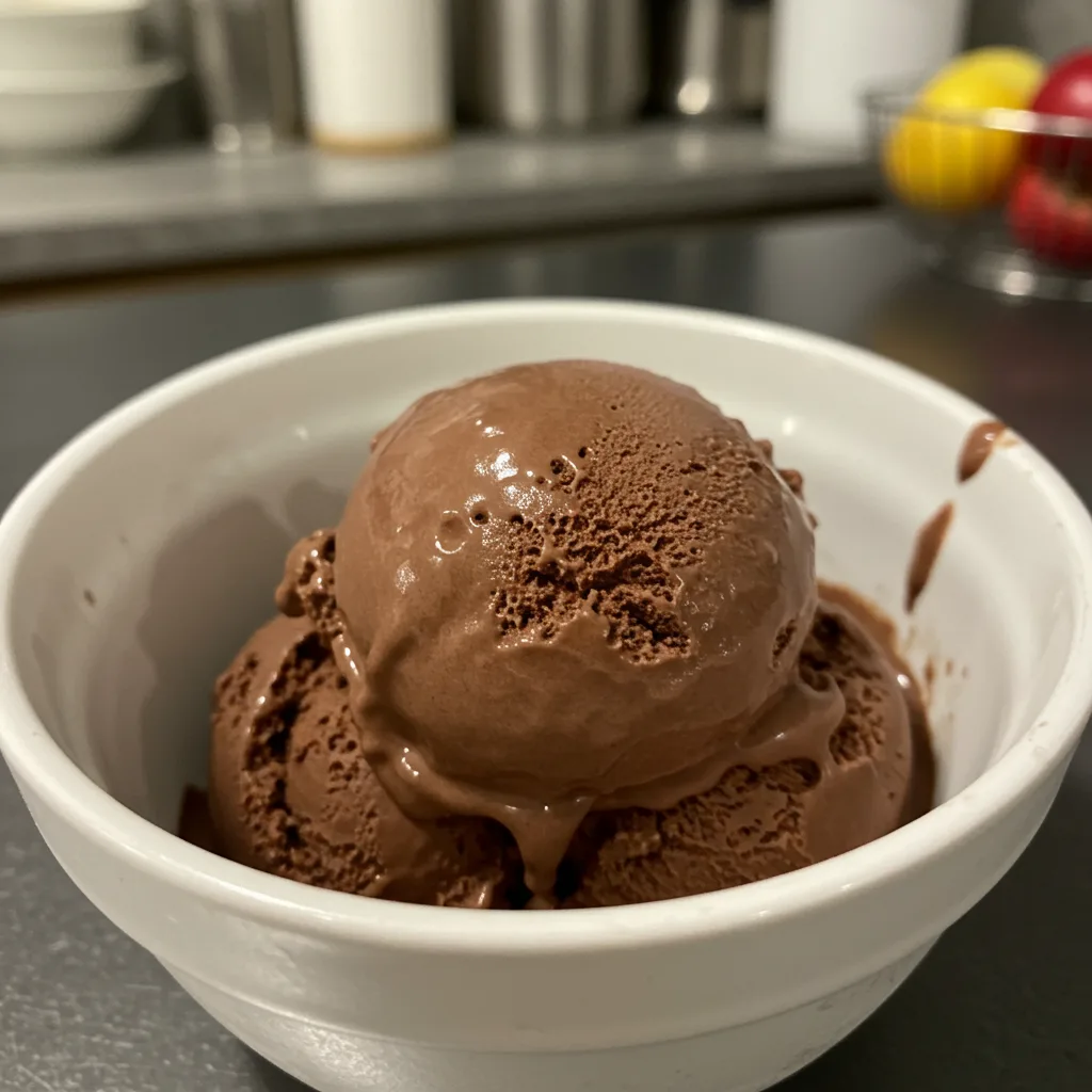 Schoko-Spaghetti Eis – Für Schokoladenliebhaber