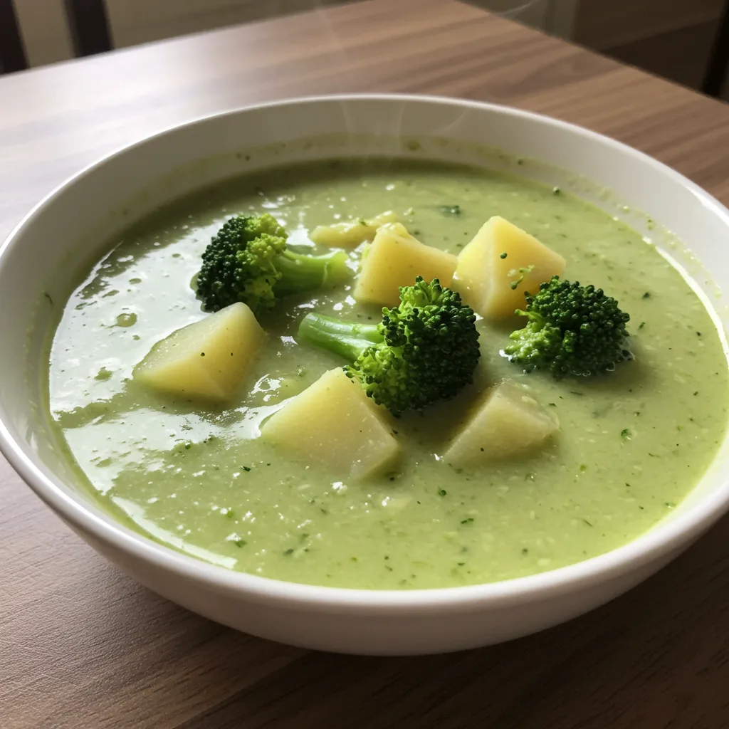 serviervorschlag Brokkolisuppe mit Kartoffeln