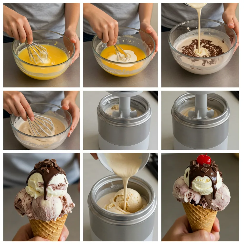 spaghetti eis nachtisch Zubereitung