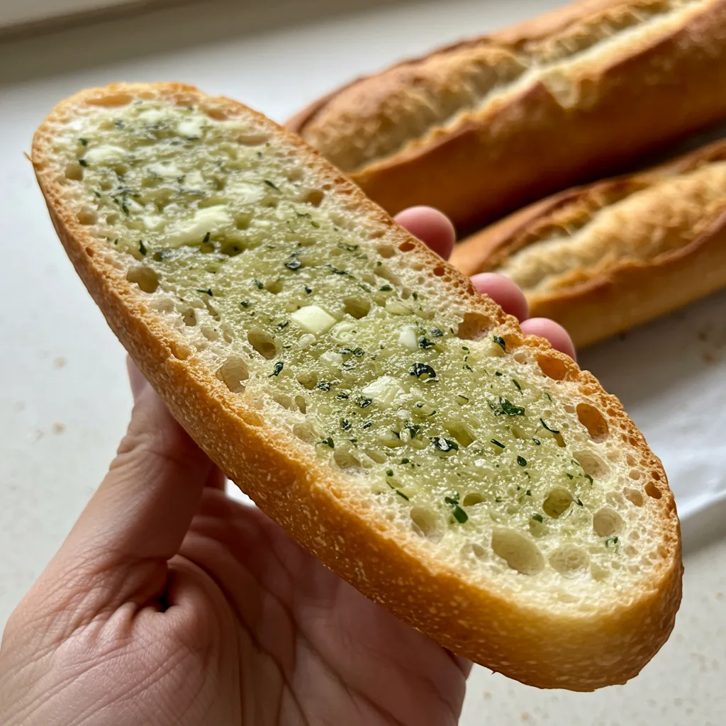 Knuspriges Baguette mit Kräuterbutter