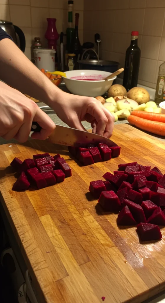 Die perfekten Zutaten Rote Bete Suppe