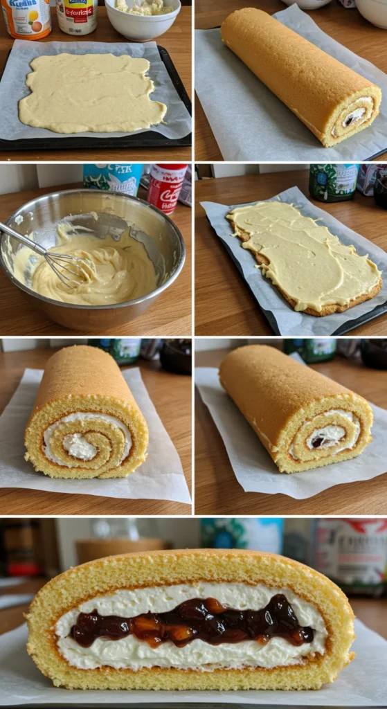Schritt-für-Schritt-Anleitung Biskuitroulade