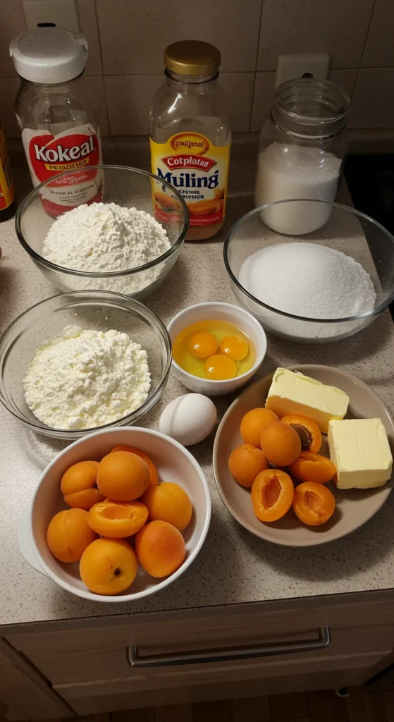 Zutaten für das originale Marillenkuchen Rezept